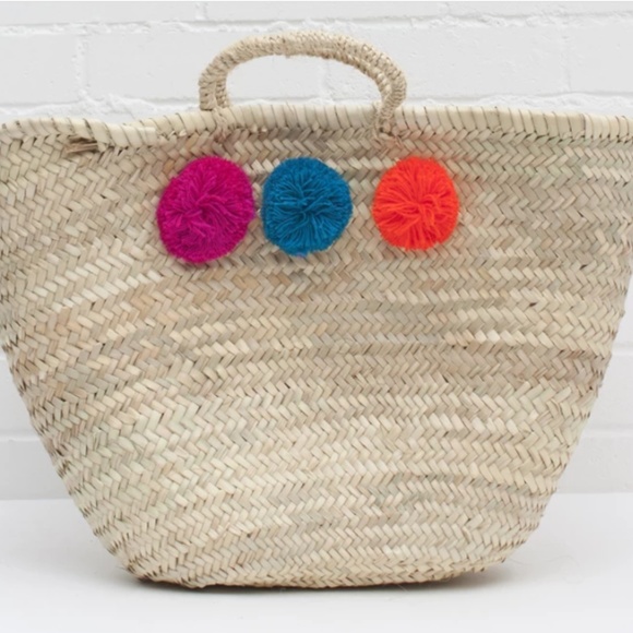 Bohemia Design French Market Pom Pom Basket - Picture 1 of 1